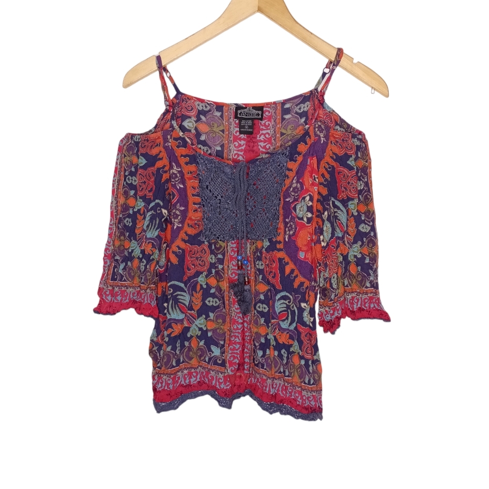 Angie Could Shoulder Top 3/4 Sleeve